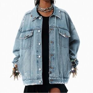 Alexander Wang Light oversized Blue Jean Jacket worn once